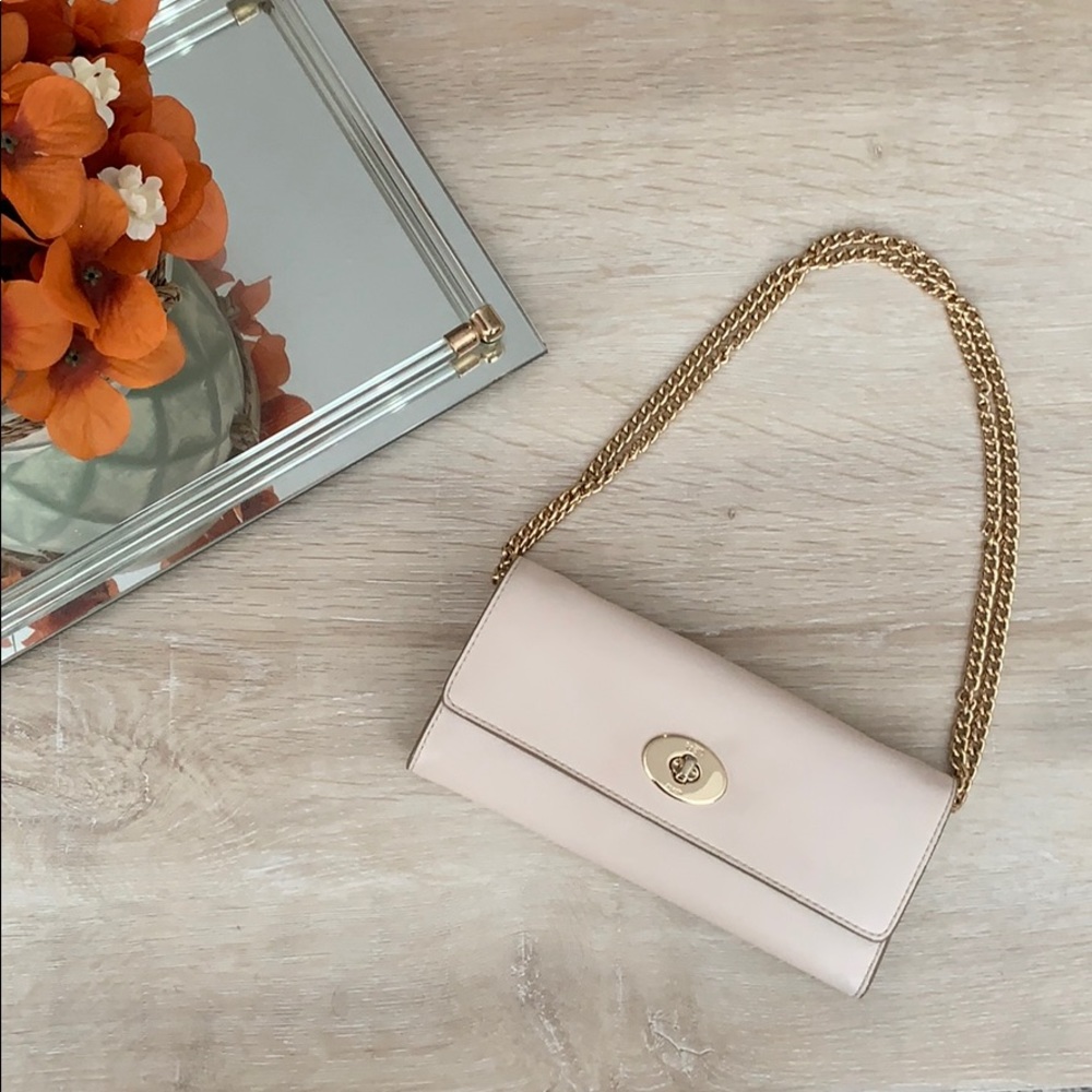 Coach Leather Wallet and Crossbody in Cream